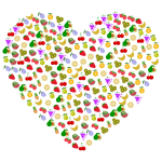 Fruit heart vector image