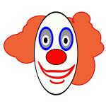 Clown face vector image
