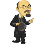 Lenin full body caricature vector image