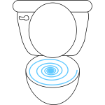 Swirly toilet vector clip art