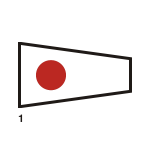Japanese flag drawing