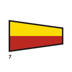 Red and yellow nautical flag