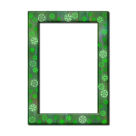 Green frame with cogs