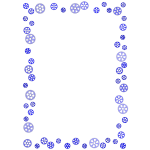 Frame made with blue gears