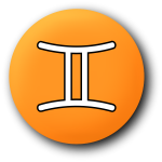 Orange Gemini symbol