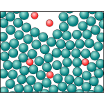 Gemisch Teilchenmodell Loesung Gas in Wasser Sprudel