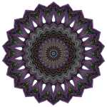 Geometric Line Art Mandala With Prismatic Technology