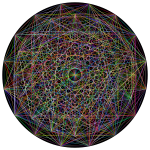 Geometric Prismatic Line Art Mandala