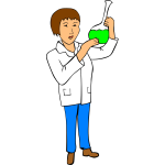 Woman chemist vector illustration