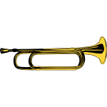 Vector image of yellow brass instrument