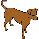 Brown dog vector illustration