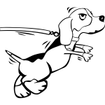 Dog on leash vector image