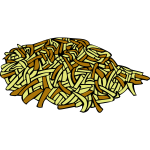 Vector drawing of hashed browns
