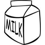 Milk carton vector