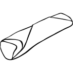 Vector image of burrito
