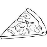Vector illustration of a pepperoni pizza