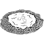 Vector clip art of spaghetti