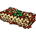 Lasagna vector image