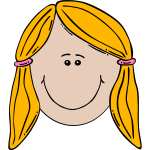 Girl Face Cartoon Vector Image
