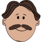 Man with mustache vector
