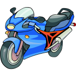 City motorcycle vector clip art