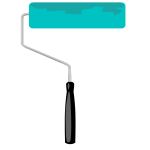 Paint roller vector graphic