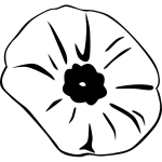 Remembrance Day poppy vector illustration