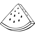 Slice of watermelon vector image
