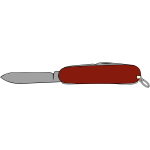Swiss brown army knife vector illustration