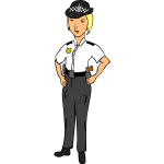 Woman police officer vector image