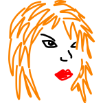 Vector image of girl with ginger hair