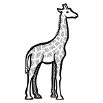 Illustration of spotty giraffe