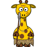 Vector illustration of wild tiger giraffe