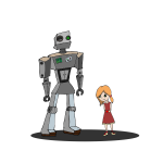 Girl And Robot