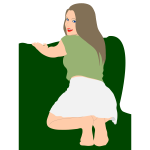 Girl at sofa - censored version