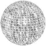 Glimmering Disco Ball Enhanced No Background