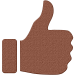 Brown thumbs up silhouette
