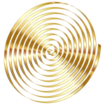 Gold 3D Spiral Variation 2 No Background