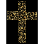 Gold Cross Fractal With Background