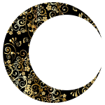 Gold Floral Crescent Moon Mark II 5