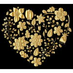 Gold Floral Heart Variation 2