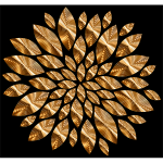 Gold Flower Petals Variation 4 With Background