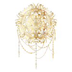 Gold Intricate Floral Mandala No Background