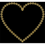 Gold Lattice Heart