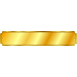 Vector illustration of shiny gold plaquette