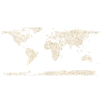 Gold Musical World Map No Background