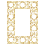 Gold Ornate Geometric Frame 2 No Background