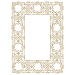 Gold Ornate Geometric Frame No Background