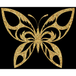 Gold Tiled Tribal Butterfly Silhouette Variation 2