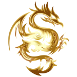 Gold Tribal Dragon 56 No Background
